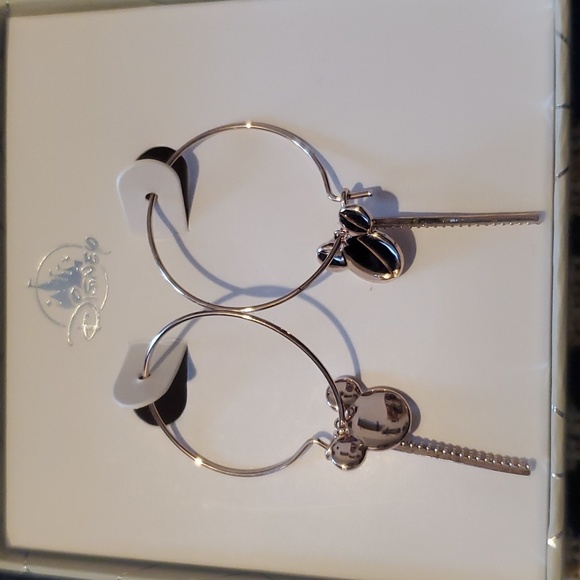 Disney Mickey Mouse Hoop dangle drop earrings. NEW! - Picture 3 of 6